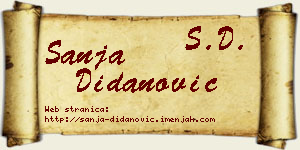 Sanja Didanović vizit kartica